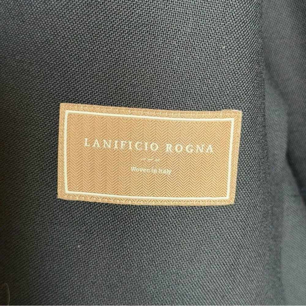SuitSupply Havana Jetted Unlined Wool 4Ply Blazer 44S Black Rogna Quiet Luxury